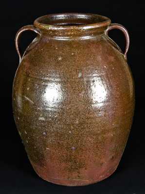 Jesse Bradford, Long Crawford Co, GA, Double-Handled Stoneware Jar