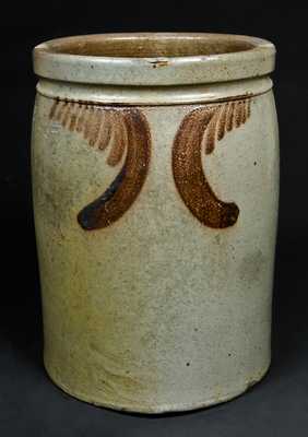 SOLOMON BELL / STRASBURG, Va Manganese-Decorated Stoneware Jar