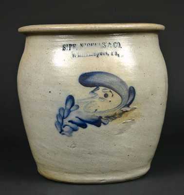 Sipe, Nichols & Co, Williamsport, PA Stoneware Man-in-the-Moon Jar
