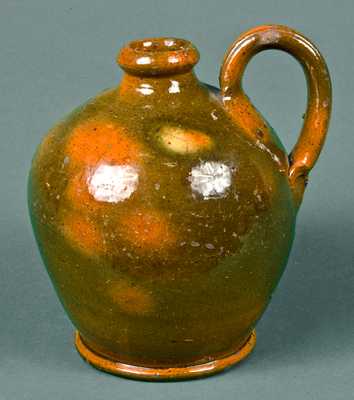 New England Redware Jug, possibly Gonic, NH