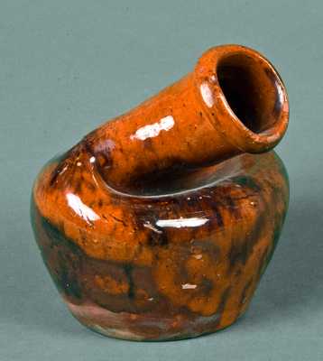 Redware Pinched Bottle