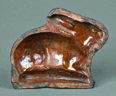 Small Redware Rabbit Mold