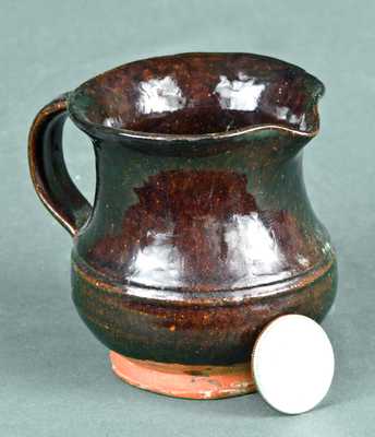 Miniature Black-Glazed Redware Pitcher