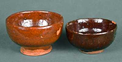Lot of 2: Miniature Redware Bowls