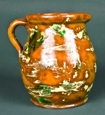 Multi-colored Pennsylvania Redware Pitcher