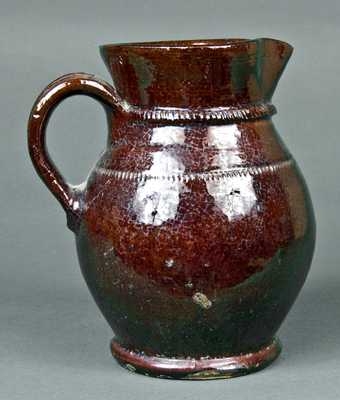 Redware Pitcher, prob. Jacob Medinger or his Father, Montgomery Co, PA