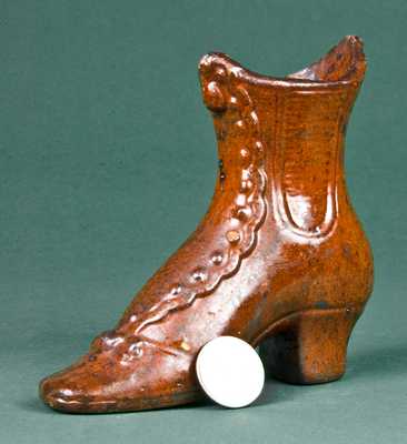 Glazed Redware Shoe