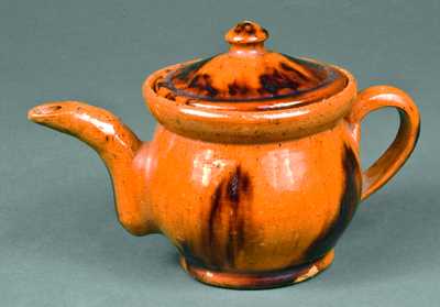 Miniature Redware Teapot