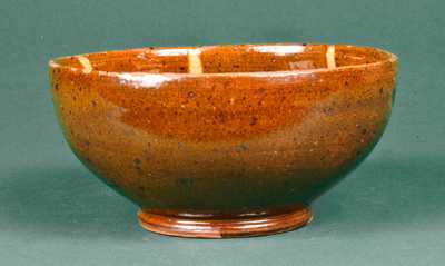 Early Slip-Decorated Redware Bowl