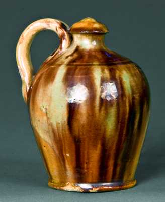 Glazed Redware Jug Bank, possibly Wagner, Carbon County, PA