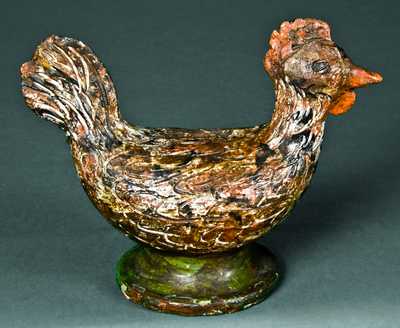 Redware Chicken Bank