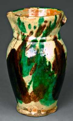 Multi-Glazed Shenandoah Valley Redware Creamer