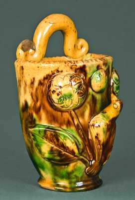 Shenandoah Valley Redware Wall Pocket, attrib. Eberly, Strasburg, VA