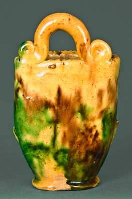 Shenandoah Valley Redware Wall Pocket, attrib. Eberly, Strasburg, VA