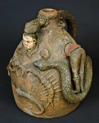 Kosse, TX, Stoneware Temperance Snake Jug