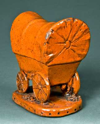 Redware Conestoga Wagon Bank