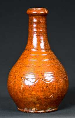 William Henry Harrison Commemorative Redware Bottle