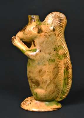 Moravian, North Carolina, Pottery Squirrel Bottle