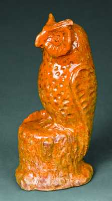 Redware Owl Bank