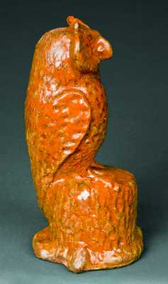 Redware Owl Bank