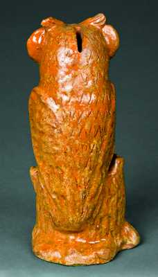 Redware Owl Bank