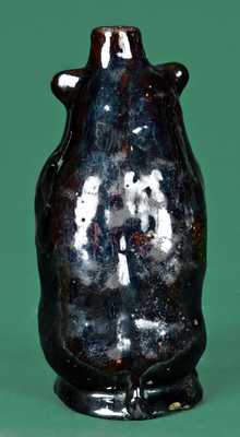 Moravian Redware Bear Bottle, North Carolina