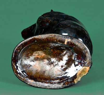 Moravian Redware Bear Bottle, North Carolina