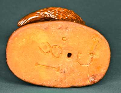 Redware Bear-with-Drum Figure