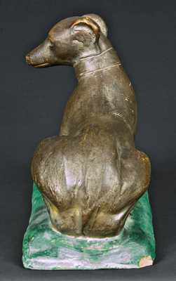 JOHN BELL, Waynesboro, PA Redware Whippet