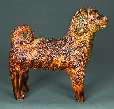 Large-Sized Bell Family, Shenandoah Valley, Redware Dog