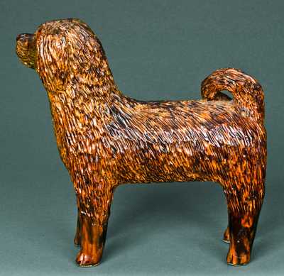 Large-Sized Bell Family, Shenandoah Valley, Redware Dog