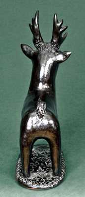 Large-Sized Redware Deer Figure