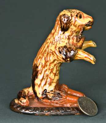 Redware Begging Dog Figure