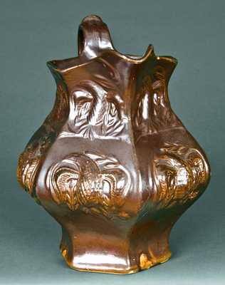 Molded Eagle Pitcher, probably Jersey City Pottery, NJ
