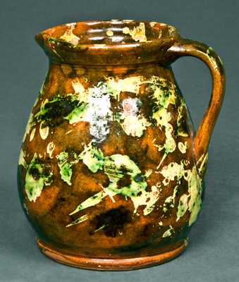 Polychrome Redware Pitcher