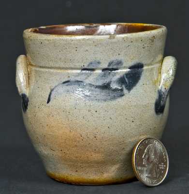 Miniature NY State Stoneware Cream Jar