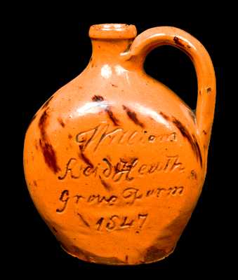 William Reid Heath, Grove Farm, 1847 Redware Jug, English