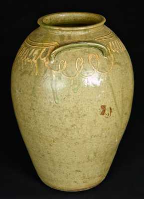 Large-Sized Slip-decorated Edgefield, SC, Stoneware Jar