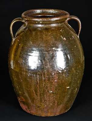 Jesse Bradford, Long Crawford Co, GA, Double-Handled Stoneware Jar