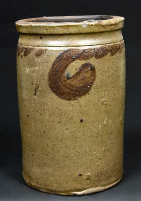 S. BELL & SON/ STRASBURG, VA Manganese-Decorated Stoneware Jar