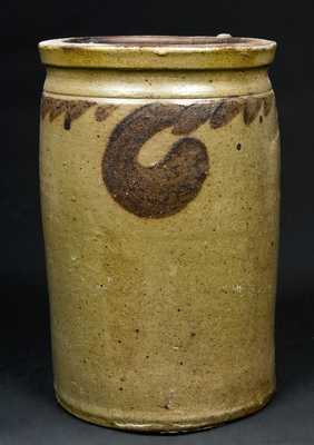 S. BELL & SON/ STRASBURG, VA Manganese-Decorated Stoneware Jar