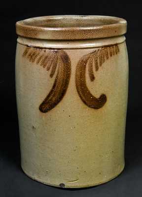 SOLOMON BELL / STRASBURG, Va Manganese-Decorated Stoneware Jar