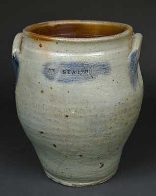 W. States, Stonington, CT Stoneware Jar