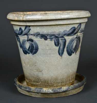Attrib. Wells & Richards, Reading, PA Stoneware Flowerpot