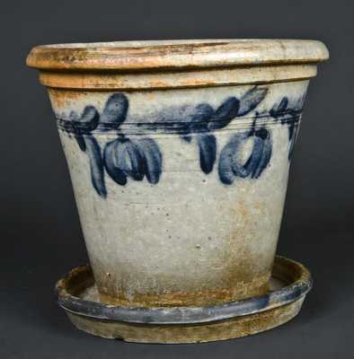 Attrib. Wells & Richards, Reading, PA Stoneware Flowerpot