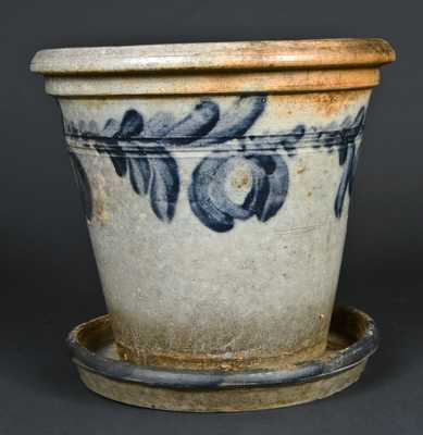 Attrib. Wells & Richards, Reading, PA Stoneware Flowerpot