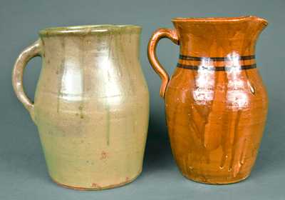 2 Pitchers, One D. M. Pound / Roanoke, AL Stoneware Pitcher