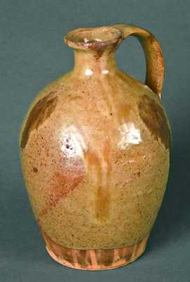 Very Fine Small New England Redware Jug