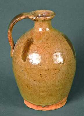 Very Fine Small New England Redware Jug