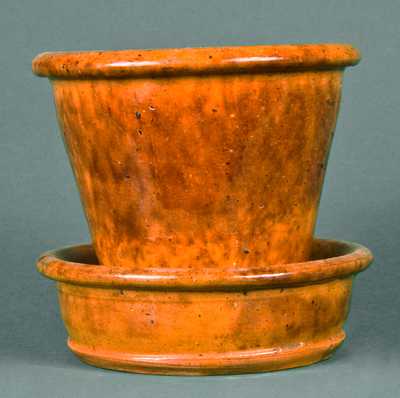 JOHN W. BELL / Waynesboro, Pa. Redware Flowerpot